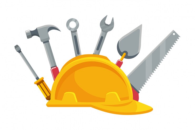 Vector kartun arsitektur konstruksi