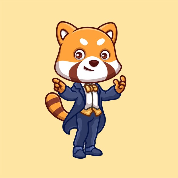 Kartun Lucu Panda Merah Pesulap