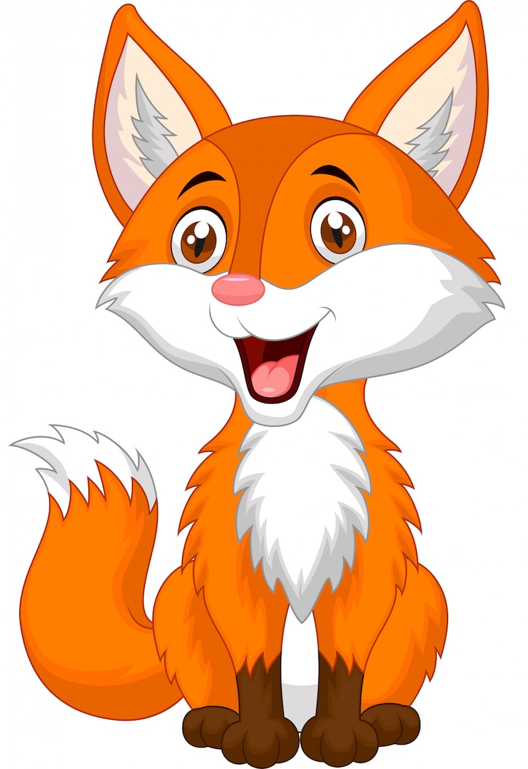 Vector kartun rubah lucu