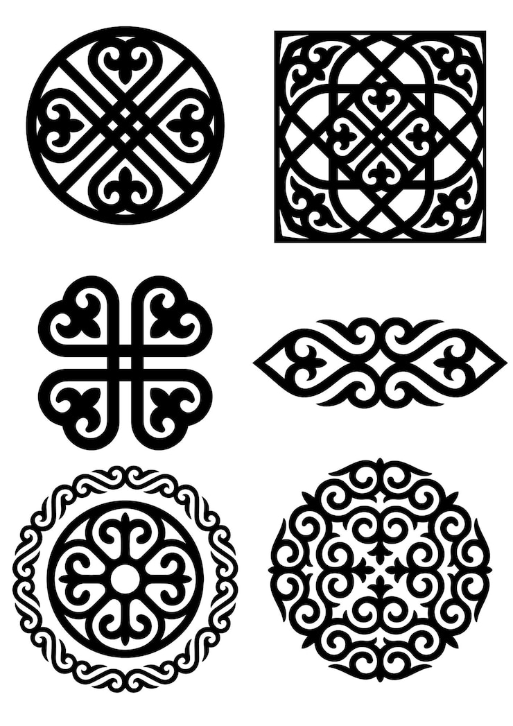 Vector kazakh's ornament