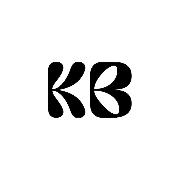 kb monogram logo design letter text name symbol monochrome logotype alphabet character simple logo