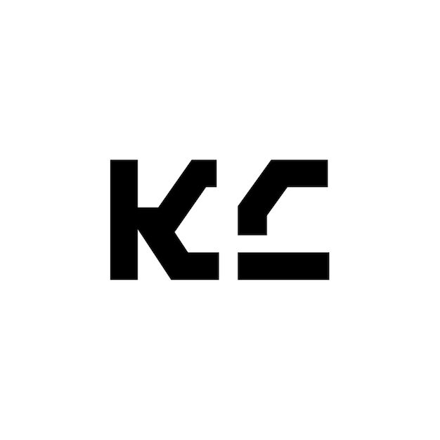 kc monogram logo design letter text name symbol monochrome logotype alphabet character simple logo