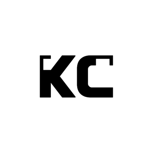 kc monogram logo design letter text name symbol monochrome logotype alphabet character simple logo