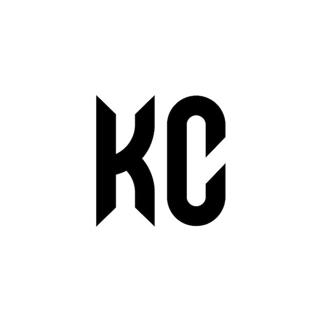 kc monogram logo design letter text name symbol monochrome logotype alphabet character simple logo