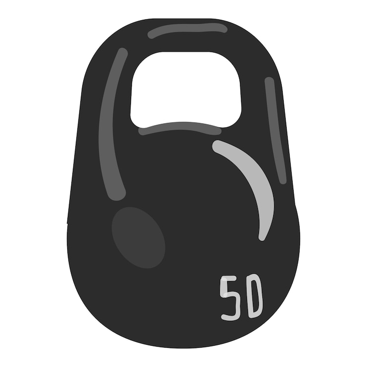 Vector kettlebell equipment icon cartoon vector gym weight sport muscle