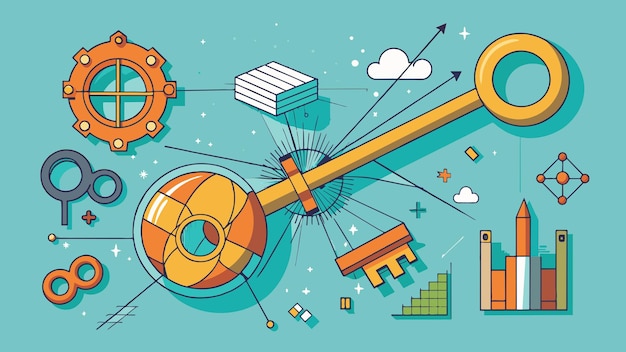 key vector graphics illustration EPS source file format lossless scaling icon design