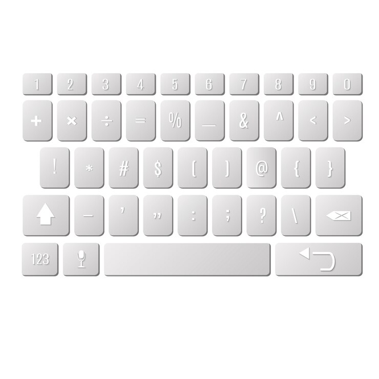 Vector keyboard of smartphone