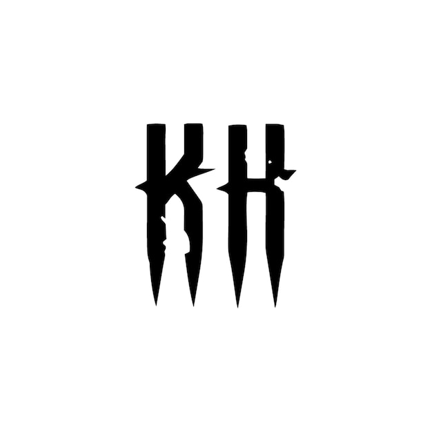 KH monogram logo design letter text name symbol monochrome logotype alphabet character simple logo