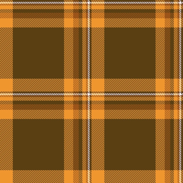 Kid texture tartan background layered pattern check seamless Multicultural vector plaid fabric textile in orange and amber colors