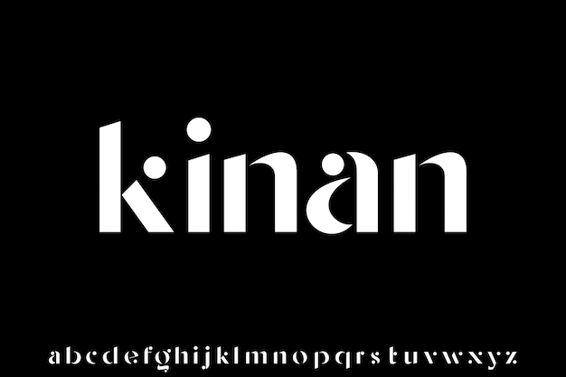 KINAN, luxury lowercase alphabet vector