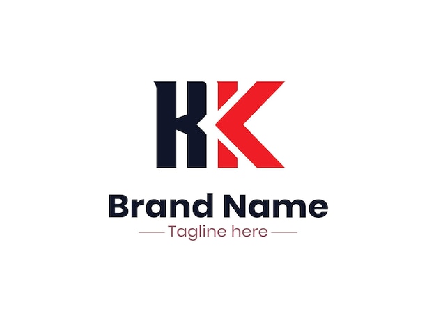 KK logo design template vector illustration KK letter monogram Elegant logo
