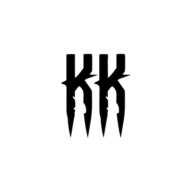 KK monogram logo design letter text name symbol monochrome logotype alphabet character simple logo