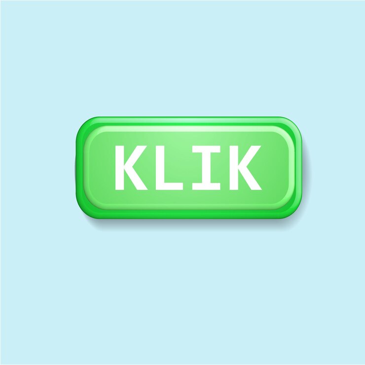 Vector klik icon 3d illustration