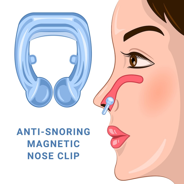 Vector klip hidung magnetik anti mendengkur