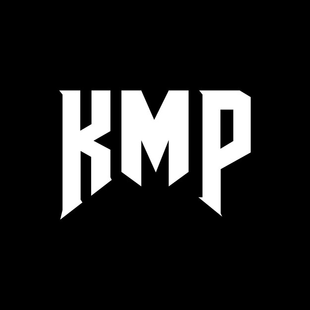 KMP letter logo design for technology company KMP logo design black and white color combination KMP logo KMP vector KMP design KMP icon KMP alphabet KMP typography logo design