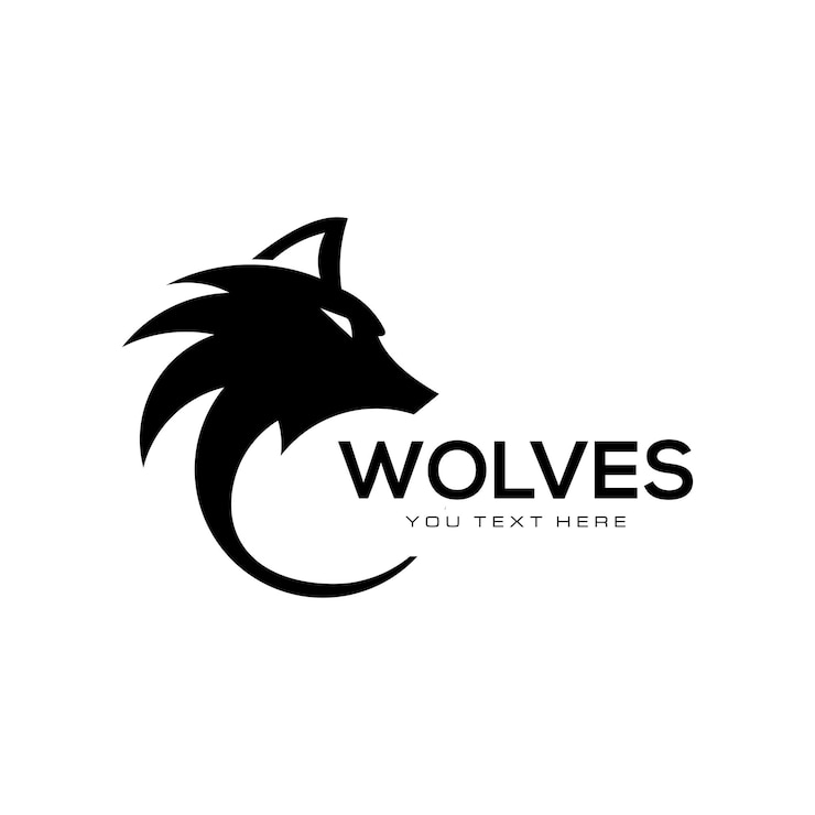 Koleksi logo serigala vektor gratis