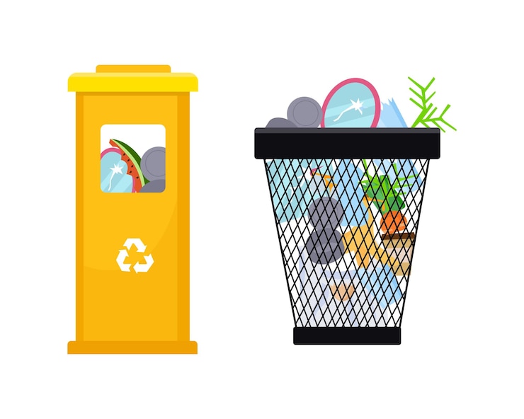 Vector koleksi tempat sampah