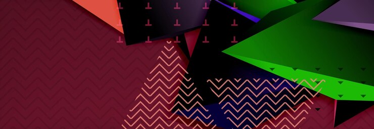 Vector komposisi segitiga abstrak minimalis penuh warna dengan latar belakang abstrak