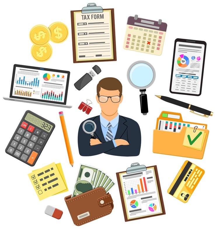 Vector konsep auditor dan akuntansi