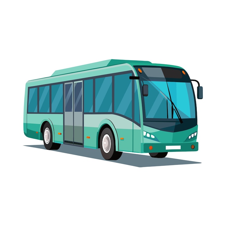 Vector konsep ilustrasi vektor bus yang realistis