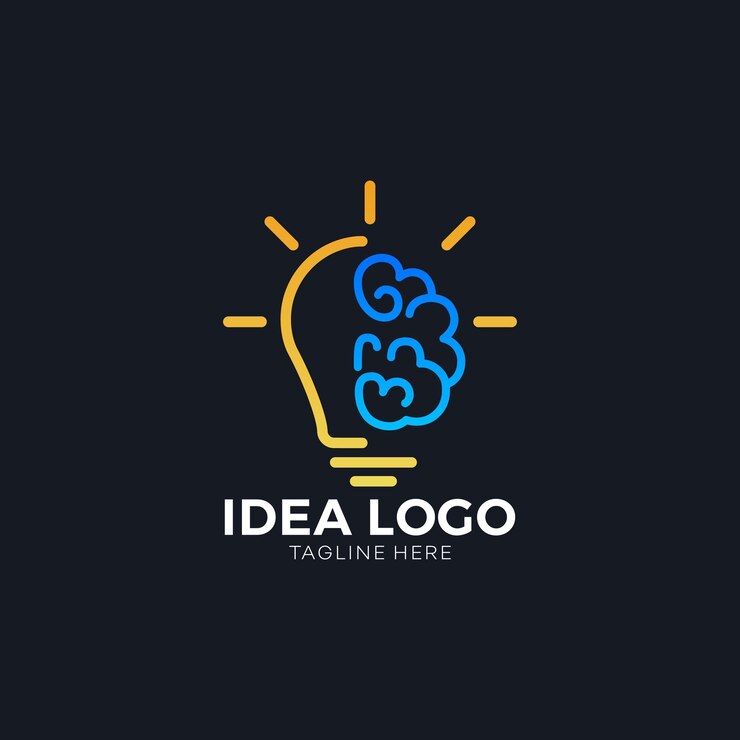 Vector konsep logo ide untuk teknologi it dan perusahaan rintisan