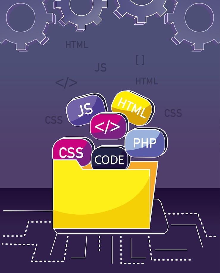 Vector konsep pengkodean program