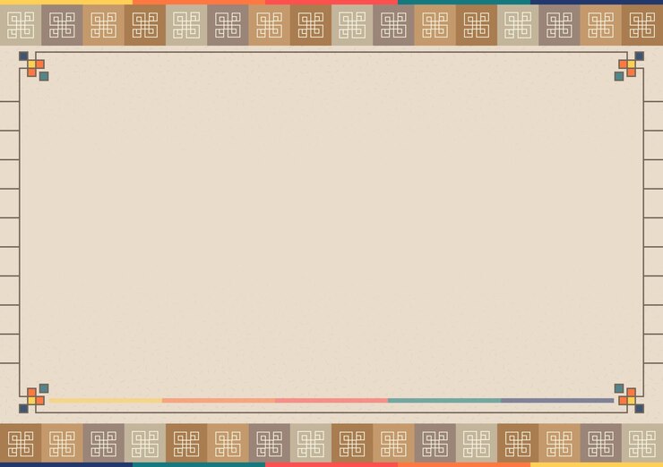Vector korean traditional border colorful culture concept