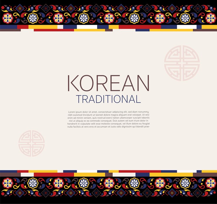 Vector korean traditional frame