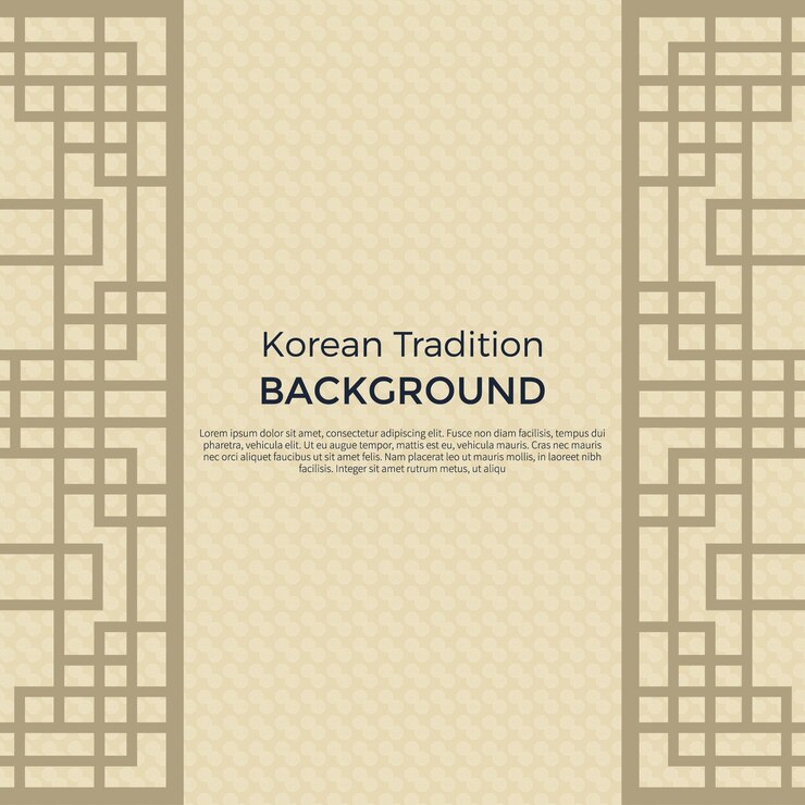 Vector korean traditional new year background
