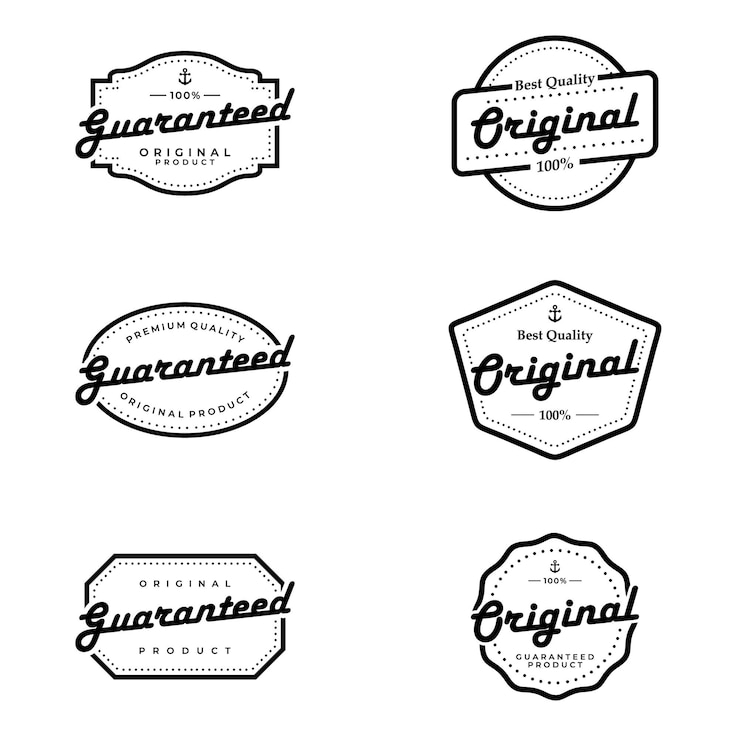 Kumpulan lencana dan label retro vintage templat desain vektor