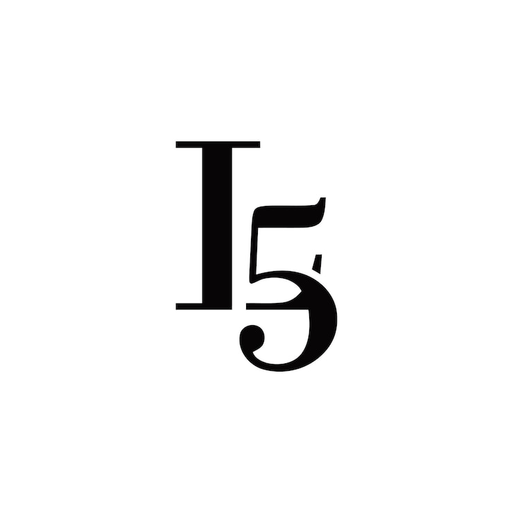 Vector l5 initials logo design initial letter logo creative luxury logo template