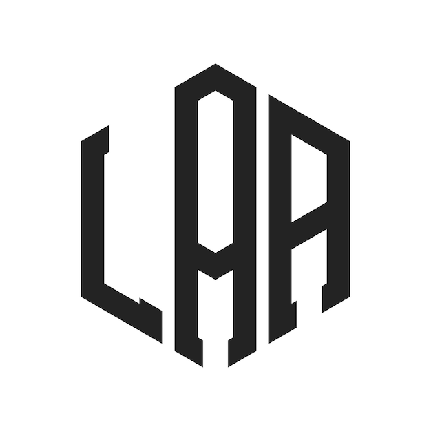 LAA Logo Design Initial Letter LAA Monogram Logo using Hexagon shape