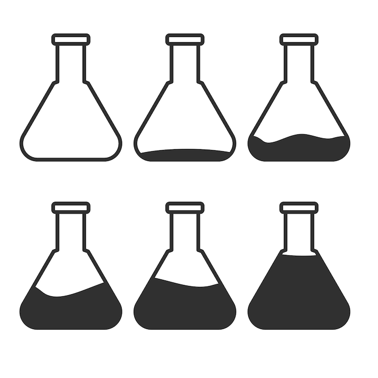 Vector lab beaker icons