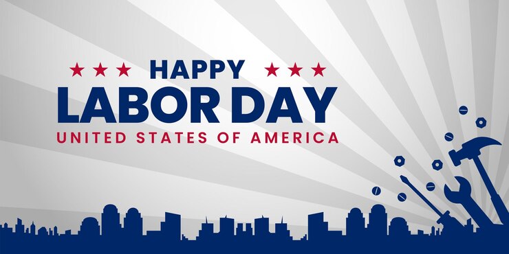 Vector labor day usa banner background american labor day celebration poster