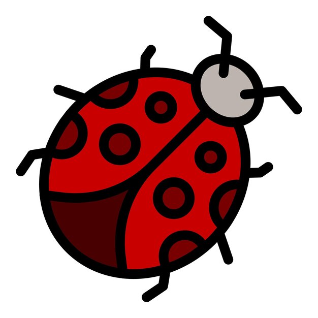 Ladybird baby icon Outline Ladybird baby vector icon for web design isolated on white background color flat