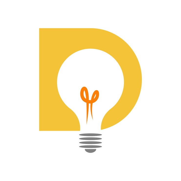 Vector lamp logo icon design