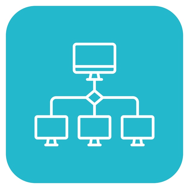 lan icon vector image can be used for computer science