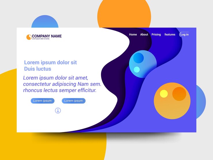Vector landing page, hero banner image for websites, or apps.