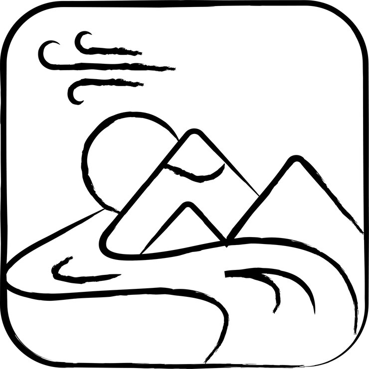 landscape hand drawn vector illustration