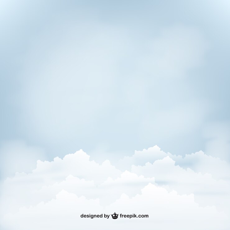 Vector langit biru dengan awan
