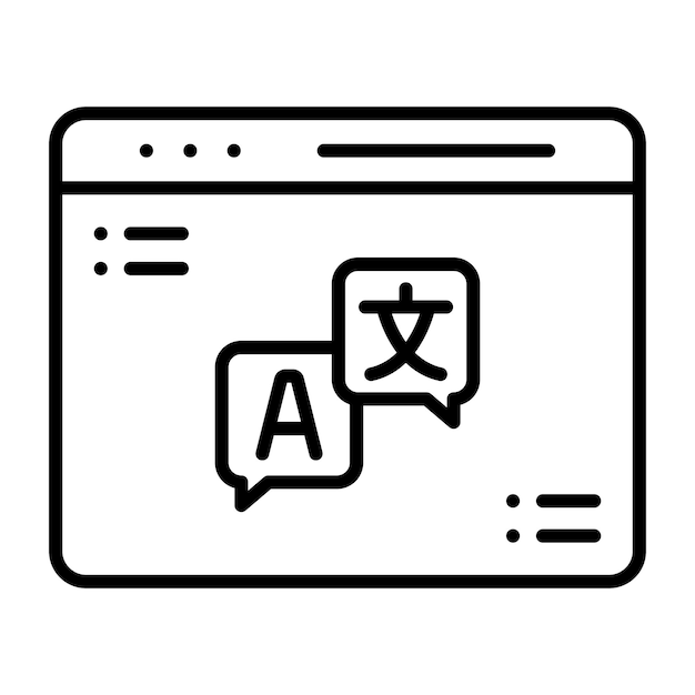 language learning vector illustration style