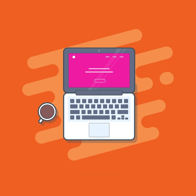 laptop graphics and illustration