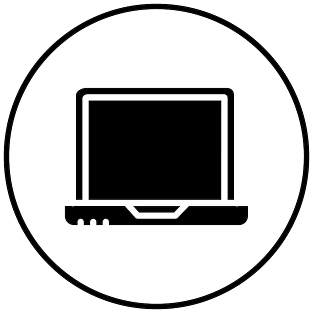 Laptop vector icon illustration of Technology iconset