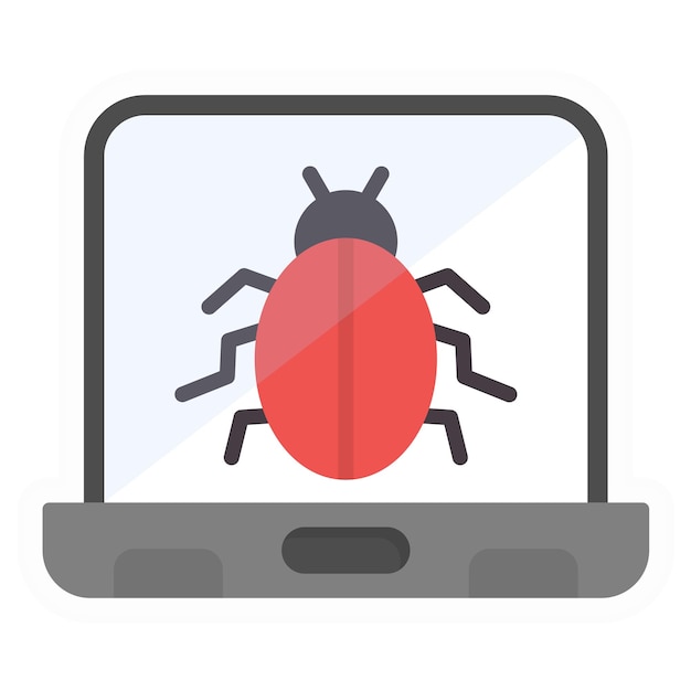 Laptop Virus icon vector image Can be used for Cyber Security
