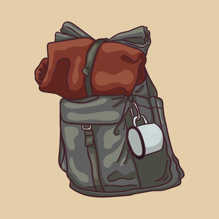 Vector large travel backpack with cup