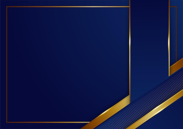 Latar belakang abstrak emas biru minimalis modern untuk desain presentasi. Cocok untuk bisnis korporat, institusi, pesta, perayaan, seminar, dan diskusi
