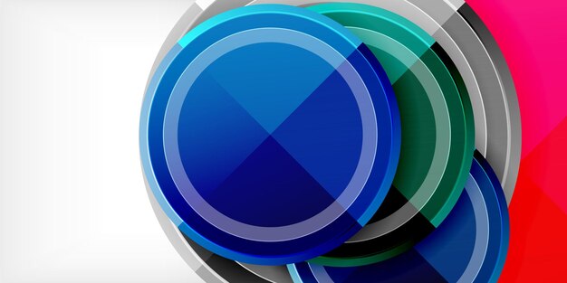 Latar belakang abstrak geometris minimalis desain lingkaran segitiga