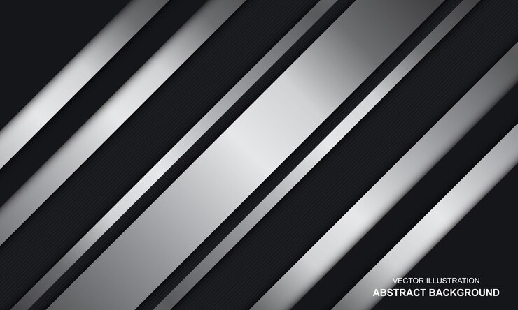 Vector latar belakang abstrak modern warna dop hitam dan perak
