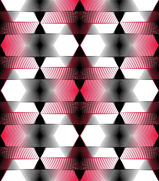 Latar belakang abstrak vektor berwarna-warni yang berornamen dengan garis grafis. Pola overlay dekoratif simetris, ilustrasi geometris.