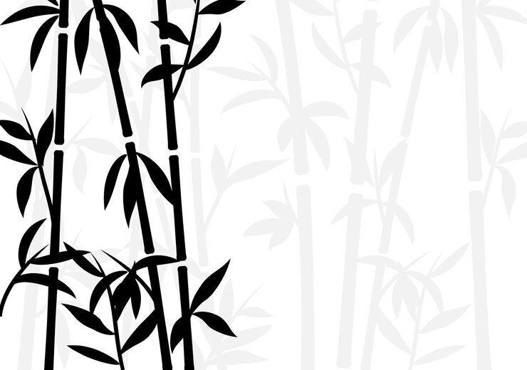 Vector latar belakang bambu wallpaper tanaman asia jepang rumput